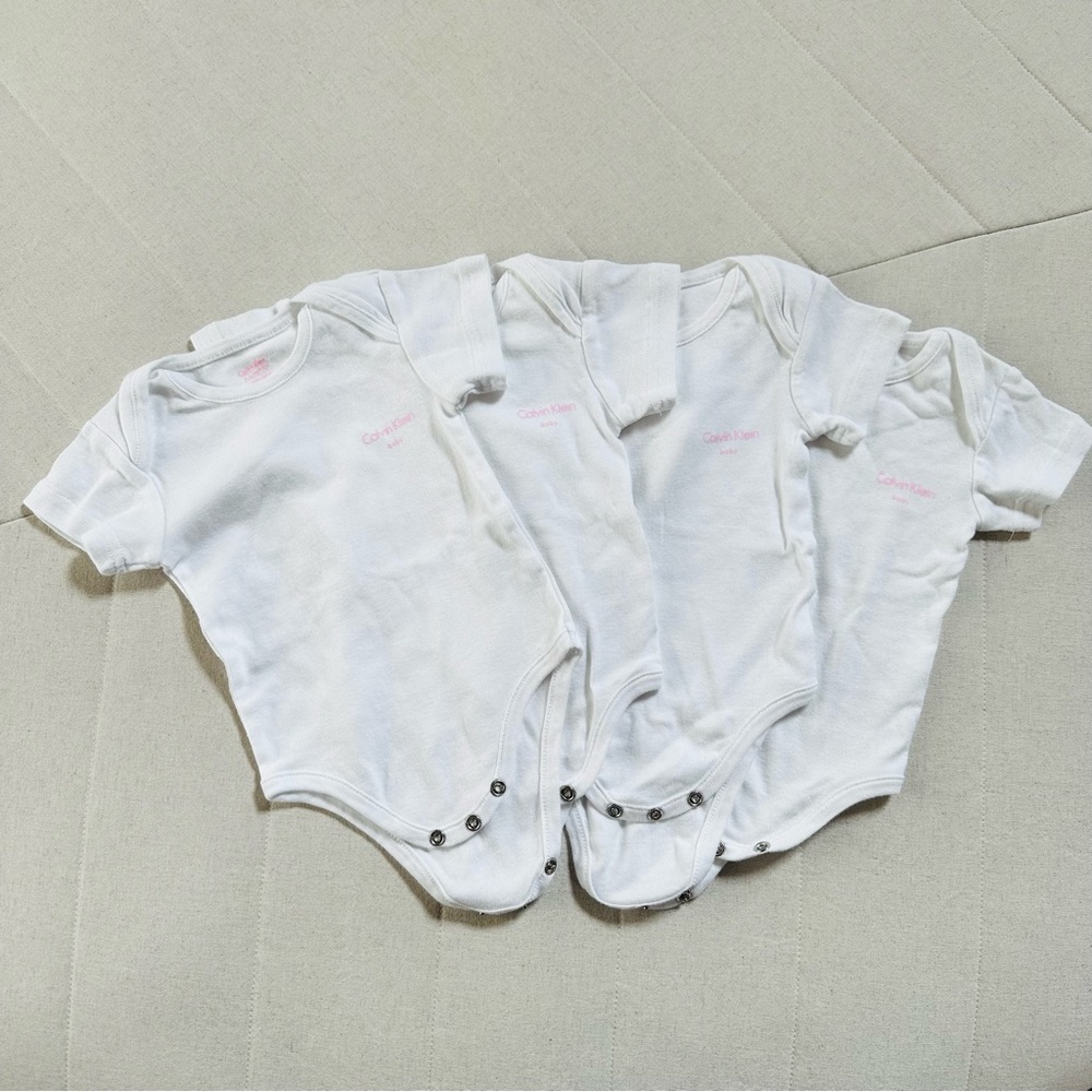 Calvin Klein Baby Onesies 4PC Set